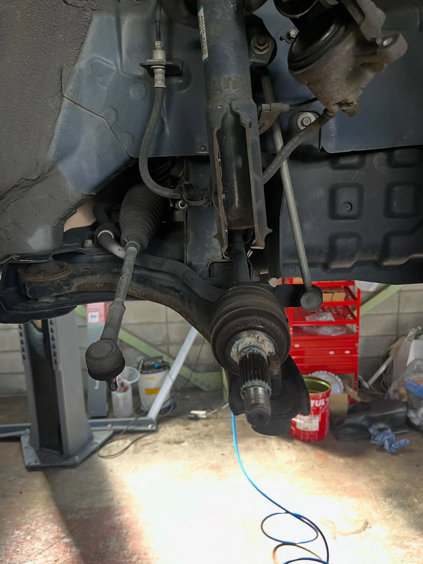 ムーブのフロントハブベアリング交換作業完了🔧